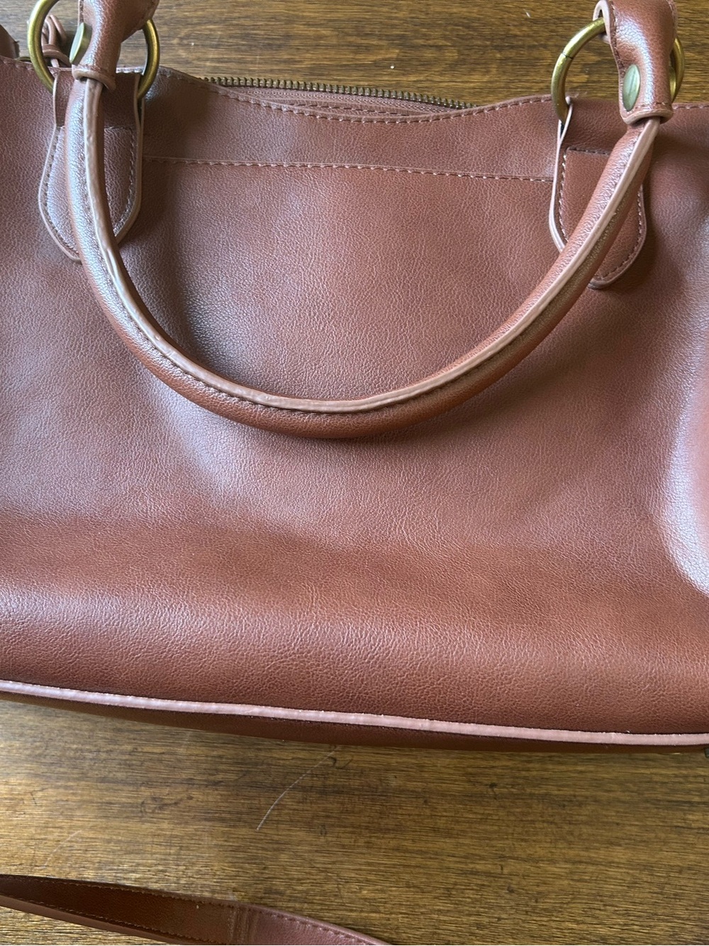 Frye and Co. Core Satchel Bag Cognac Brown Great Condition - Picture 8 of 11
